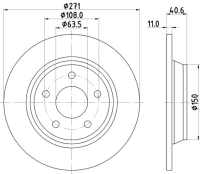 8DD355132031 HELLA PAGID Тормозной диск