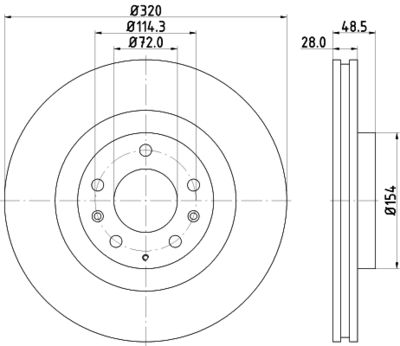 8DD355118201 HELLA Тормозной диск