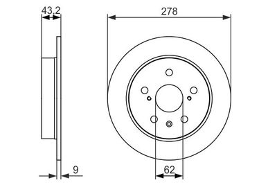 0986479047 BOSCH Тормозной диск