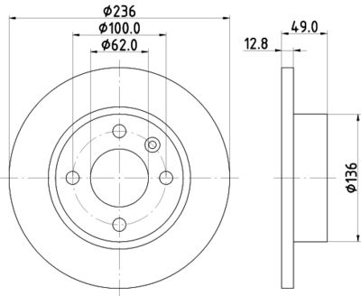 MDC876 MINTEX Тормозной диск