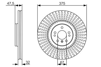 0986479A26 BOSCH Тормозной диск