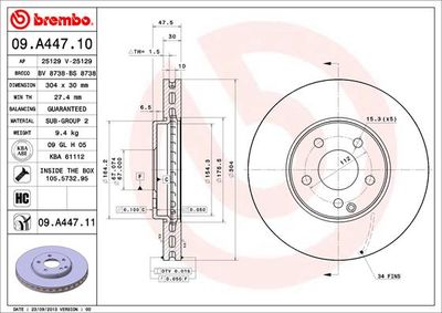 BS8738 BRECO Тормозной диск