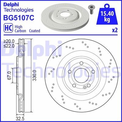 BG5107C DELPHI Тормозной диск