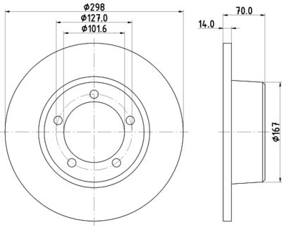 8DD355101591 HELLA Тормозной диск