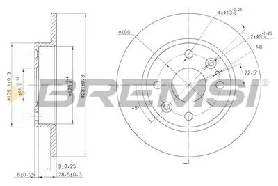 CD6525S BREMSI Тормозной диск