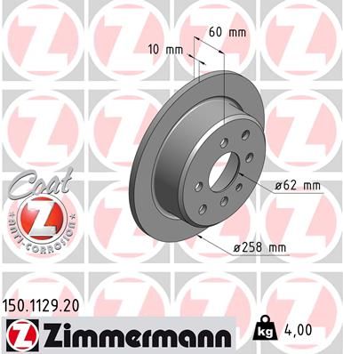 150112920 ZIMMERMANN Тормозной диск