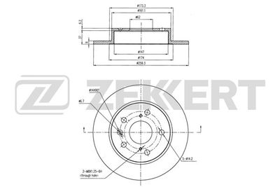 BS6243 ZEKKERT Тормозной диск