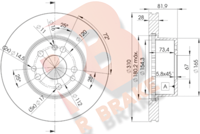 78RBD10312 R BRAKE Тормозной диск