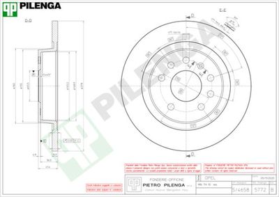 5772 PILENGA Тормозной диск