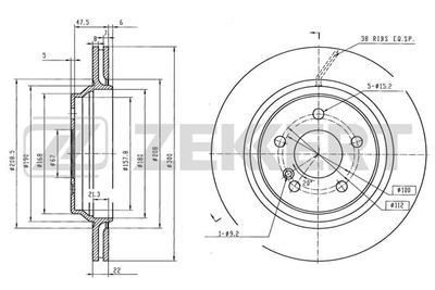 BS6126B ZEKKERT Тормозной диск