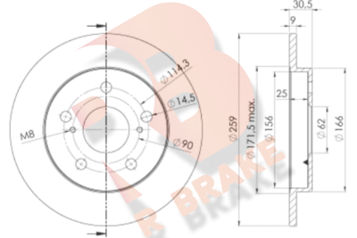 78RBD22889 R BRAKE Тормозной диск