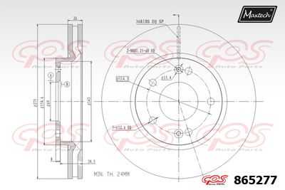 865277 MAXTECH Тормозной диск