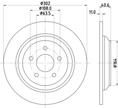 8DD355126571 HELLA Тормозной диск