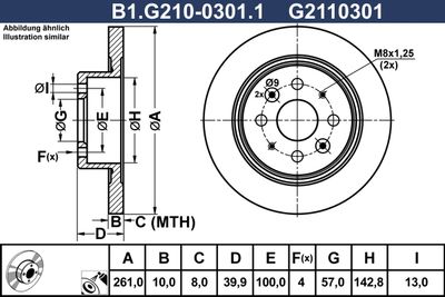 B1G21003011 GALFER Тормозной диск