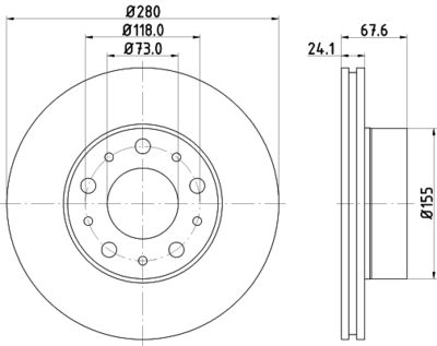 MDC2686 MINTEX Тормозной диск