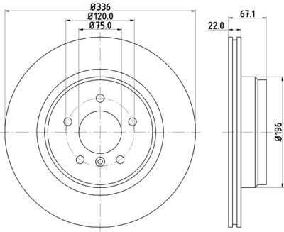 MDC1757C MINTEX Тормозной диск