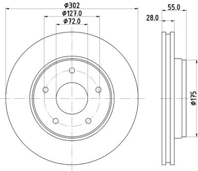 8DD355119191 HELLA Тормозной диск