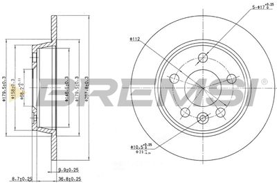 CD6847S BREMSI Тормозной диск