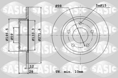 2464P44J SASIC Тормозной диск