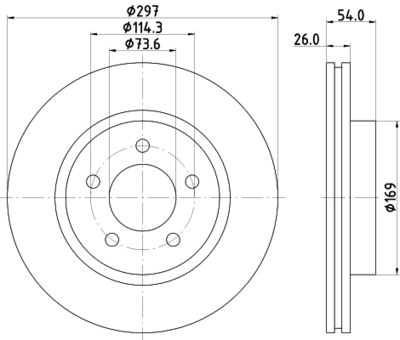 8DD355117221 HELLA PAGID Тормозной диск