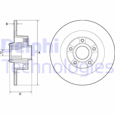 BG9135RSC DELPHI Тормозной диск