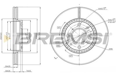 CD7520V BREMSI Тормозной диск