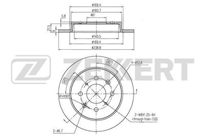 BS5695 ZEKKERT Тормозной диск