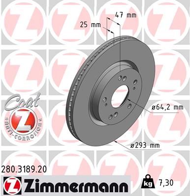 280318920 ZIMMERMANN Тормозной диск