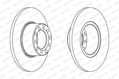 DDF008 FERODO Тормозной диск