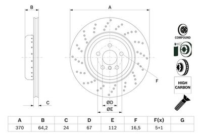 0986479G12 BOSCH Тормозной диск