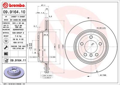 09916410 BREMBO Тормозной диск