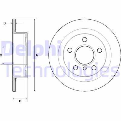 BG4706C DELPHI Тормозной диск