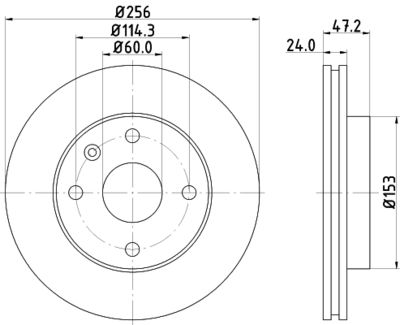 8DD355111361 HELLA PAGID Тормозной диск