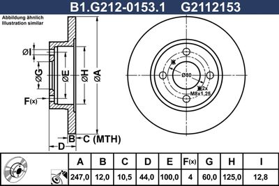 B1G21201531 GALFER Тормозной диск