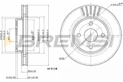 CD7309V BREMSI Тормозной диск