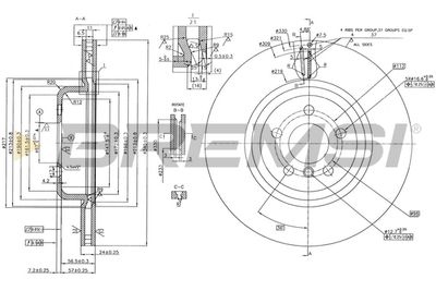 CD8627V BREMSI Тормозной диск