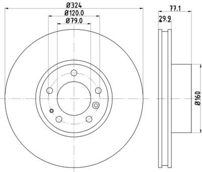 8DD355127101 HELLA Тормозной диск