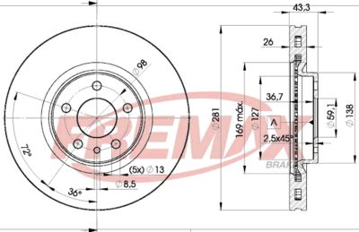 BD6811 FREMAX Тормозной диск