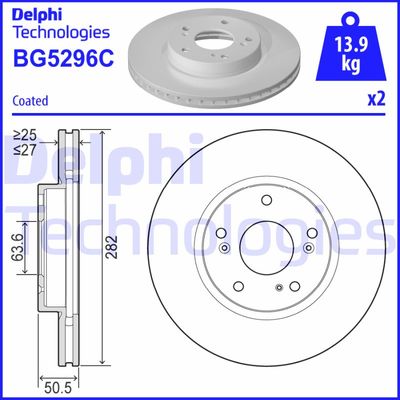 BG5296C DELPHI Тормозной диск