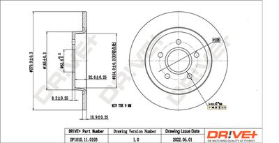 DP1010110193 Dr!ve+ Тормозной диск