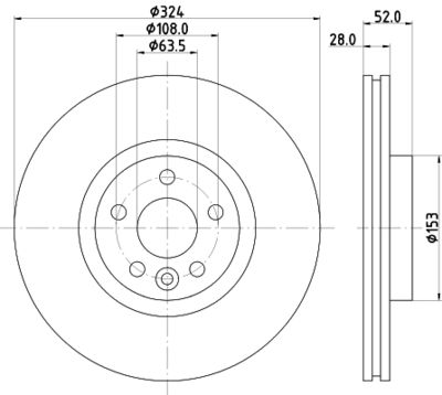 8DD355126661 HELLA PAGID Тормозной диск