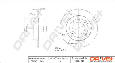 DP1010110018 Dr!ve+ Тормозной диск