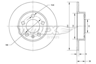 TX7001 TOMEX Brakes Тормозной диск