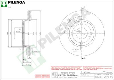 V576 PILENGA Тормозной диск