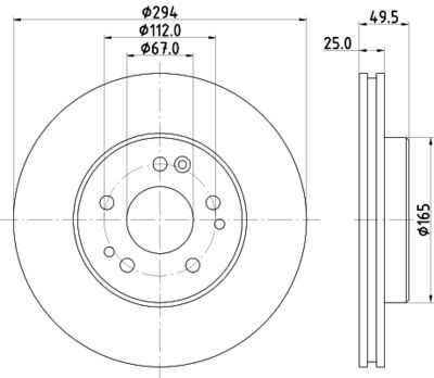 8DD355103031 HELLA PAGID Тормозной диск