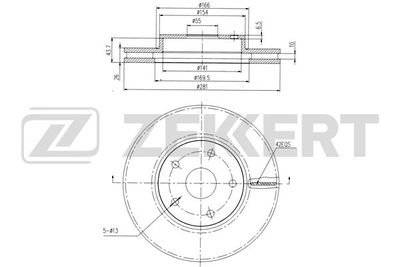 BS6139 ZEKKERT Тормозной диск