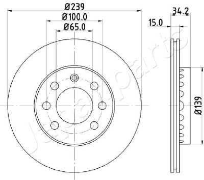 DI0904 JAPANPARTS Тормозной диск