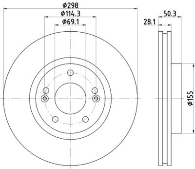 8DD355119251 HELLA Тормозной диск