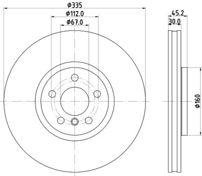 8DD355133111 HELLA PAGID Тормозной диск