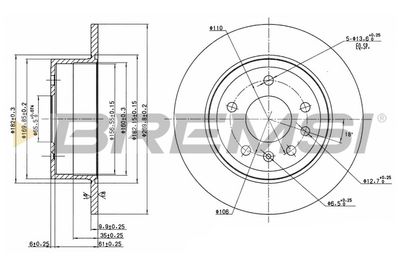 CD6239S BREMSI Тормозной диск